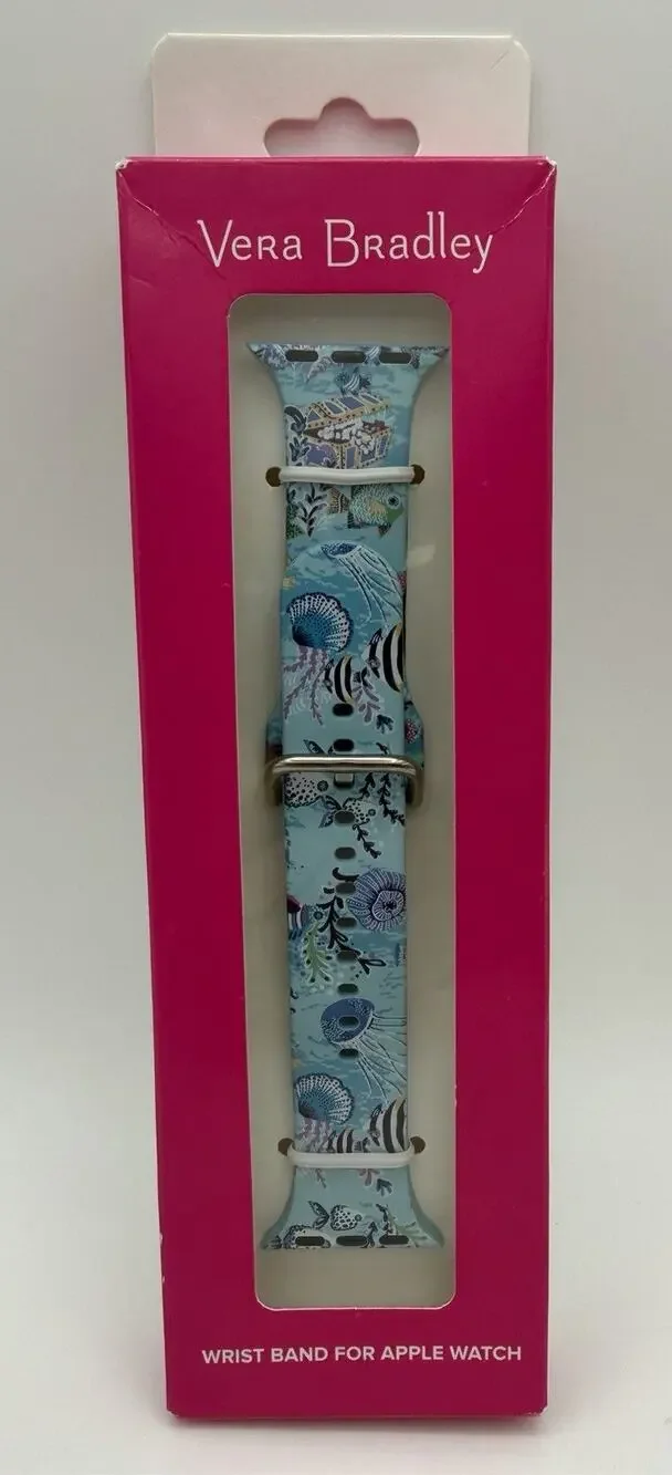 Vera Bradley Apple Watch Silicone Ocean Fish Blue SM MED 38mm-40mm